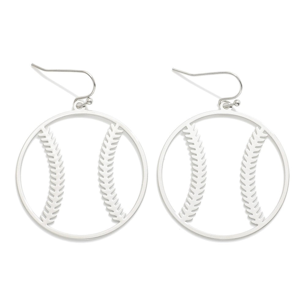 Baseball Outline Earrings