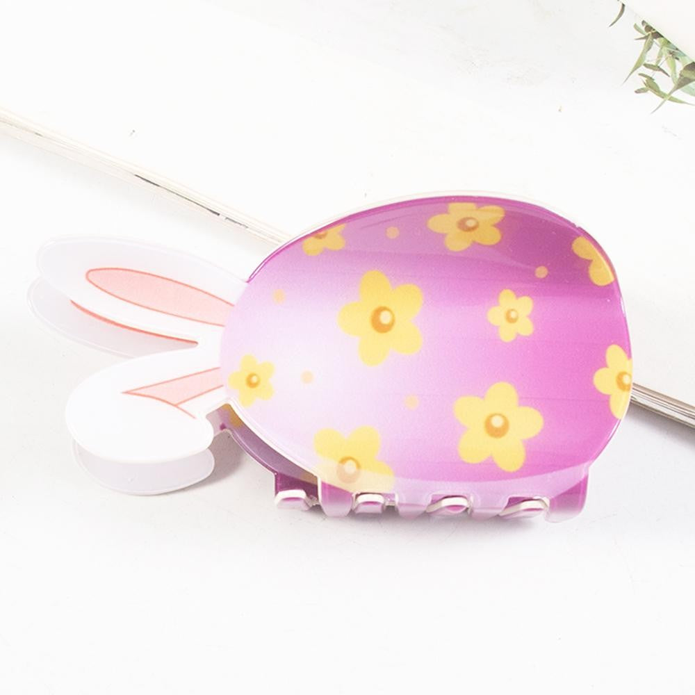 Pink Bunny Ear Claw Clip