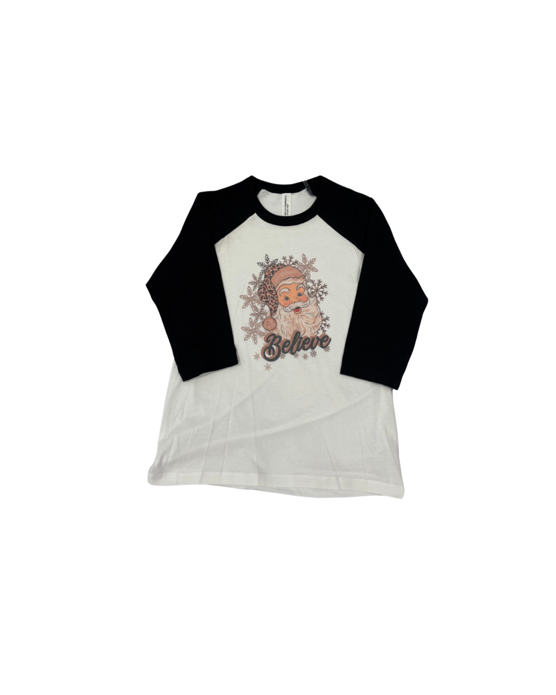 Santa Believe Baseball Tee