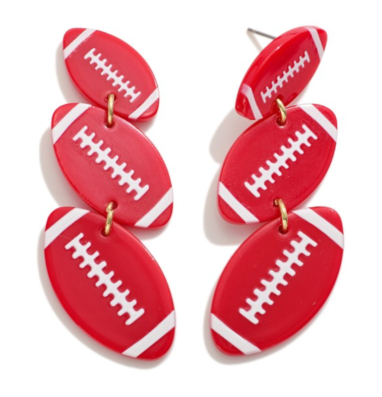 Football Game Day Drop Earrings
