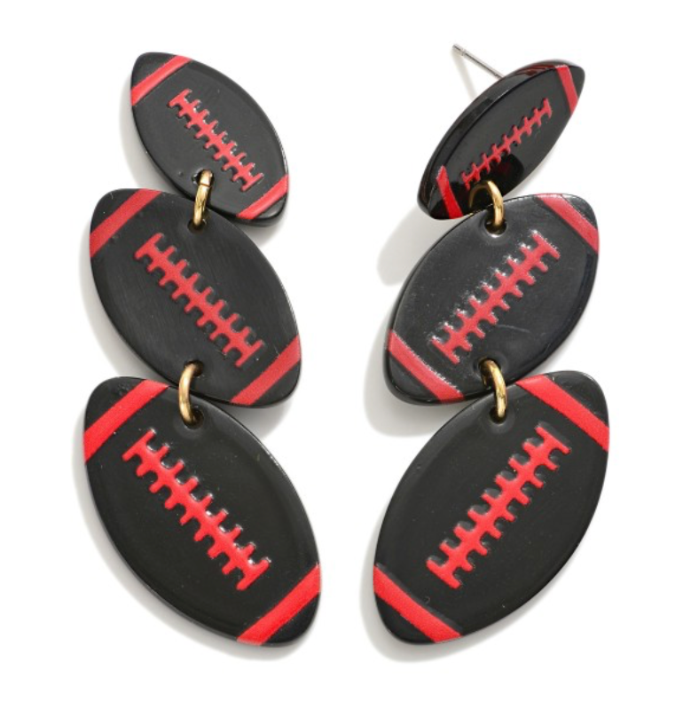 Football Game Day Drop Earring