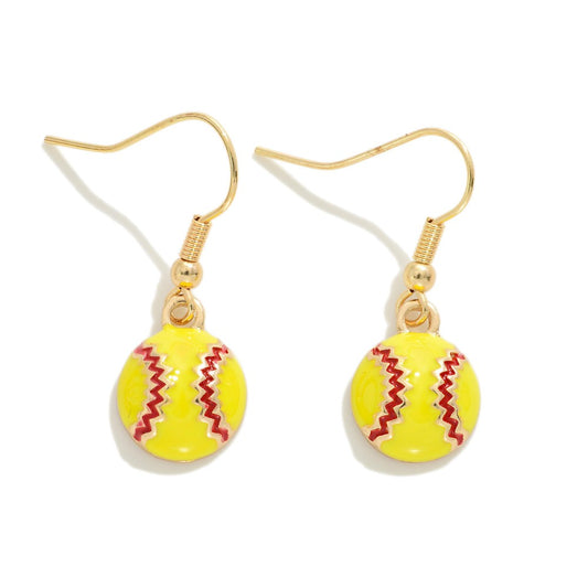 Softball Drop Earrings