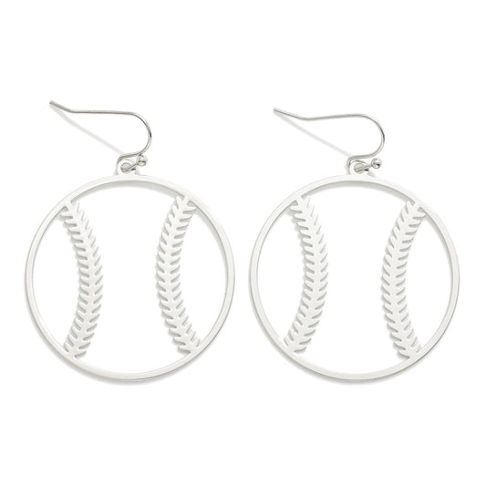 Baseball Outline Earrings