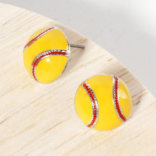 Softball Stud Earrings