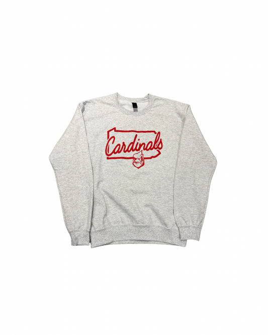 Cardinals Athletic Grey Crewneck