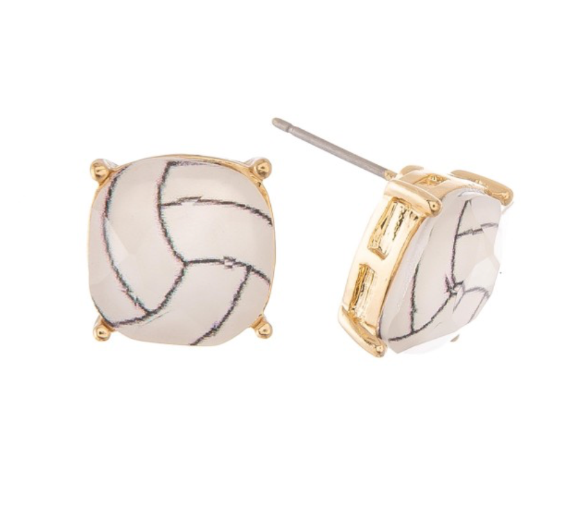 Volleyball Stud Earrings