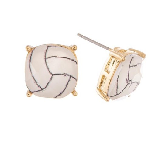 Volleyball Stud Earrings