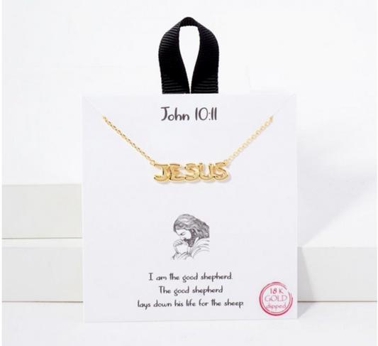 Gold Jesus Necklace