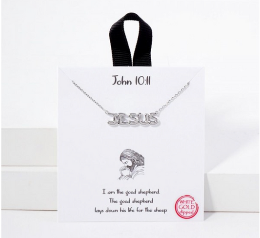 Silver Jesus Necklace
