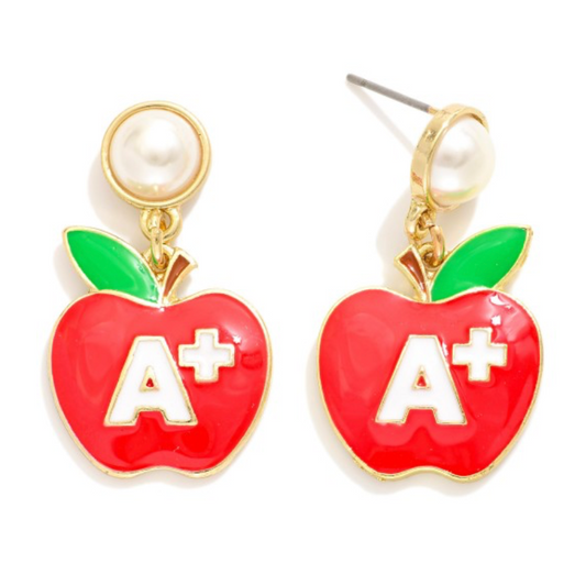 A+ Apple Earrings