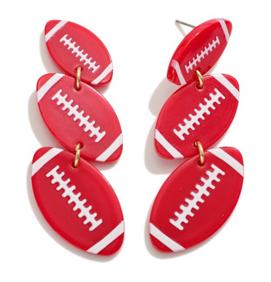 Football Game Day Drop Earrings