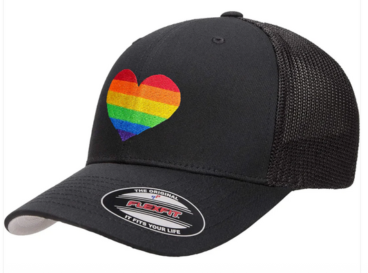 Rainbow Heart Hat